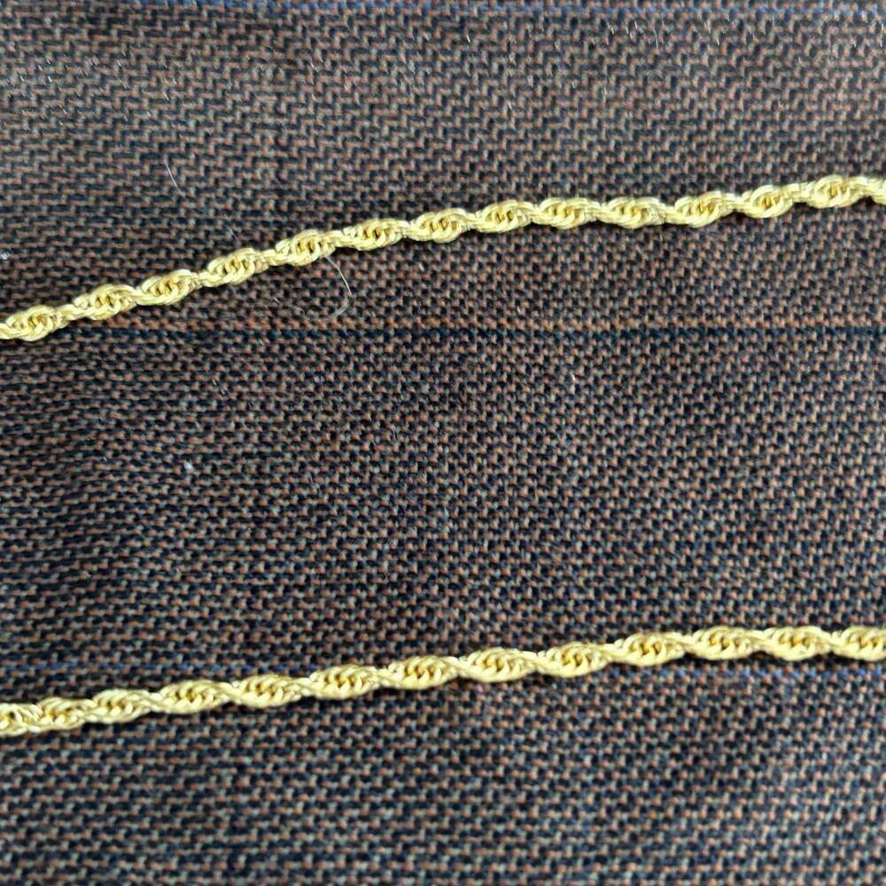Milor 925 Italy Gold Bonded Sterling Silver Rope Chain Necklace 24" - Picture 6 of 9